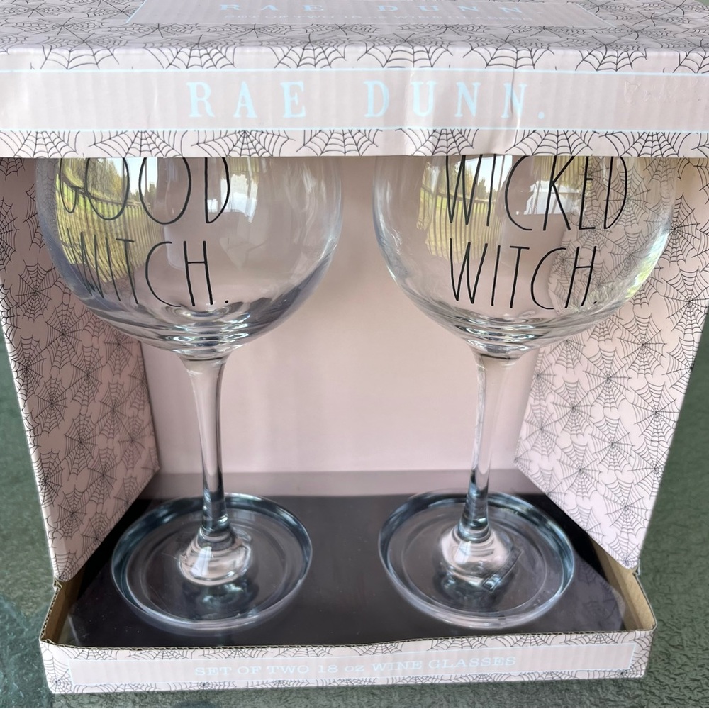 Rae Dunn Halloween Witch Wine Glasses!